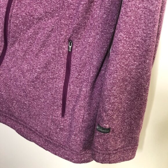 Columbia Purple Fleece Hoodie Zip-Up Jacket - Picture 4 of 8